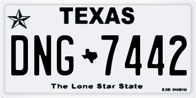 TX license plate DNG7442