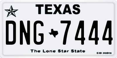 TX license plate DNG7444