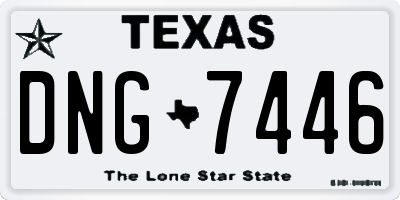 TX license plate DNG7446