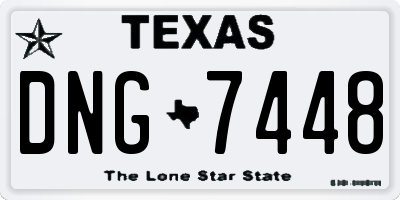 TX license plate DNG7448