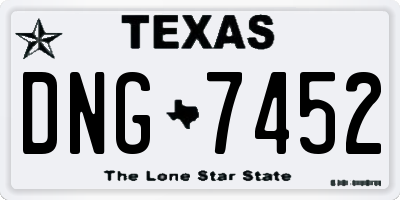 TX license plate DNG7452