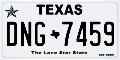 TX license plate DNG7459