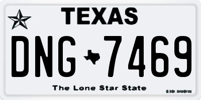 TX license plate DNG7469