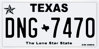 TX license plate DNG7470