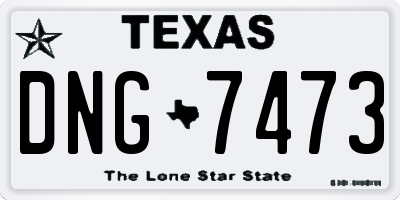 TX license plate DNG7473