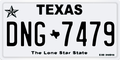 TX license plate DNG7479