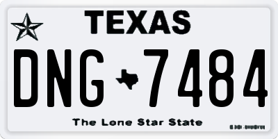 TX license plate DNG7484