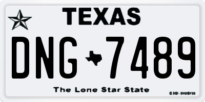 TX license plate DNG7489