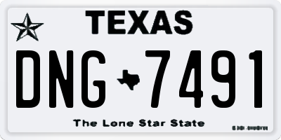 TX license plate DNG7491