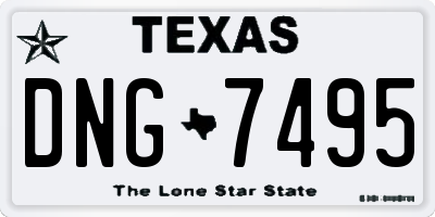TX license plate DNG7495