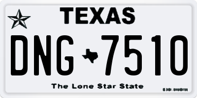 TX license plate DNG7510