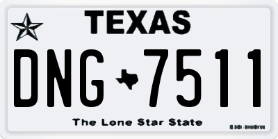 TX license plate DNG7511