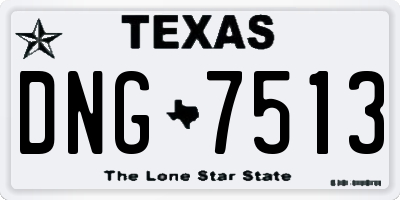TX license plate DNG7513