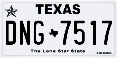 TX license plate DNG7517