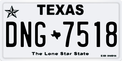 TX license plate DNG7518