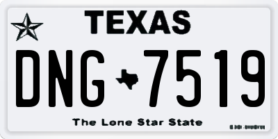 TX license plate DNG7519