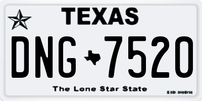 TX license plate DNG7520