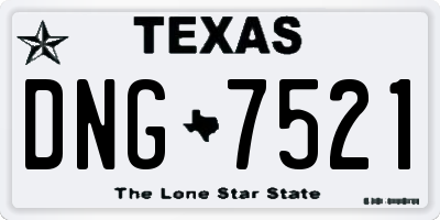TX license plate DNG7521