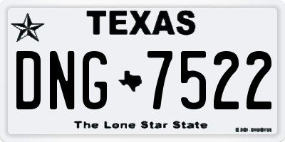 TX license plate DNG7522