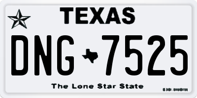 TX license plate DNG7525