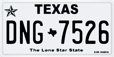 TX license plate DNG7526