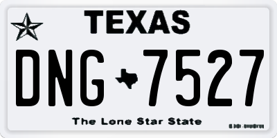 TX license plate DNG7527