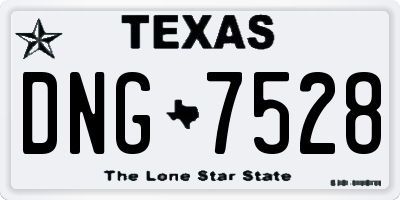TX license plate DNG7528