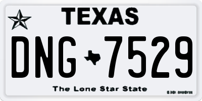 TX license plate DNG7529