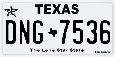 TX license plate DNG7536