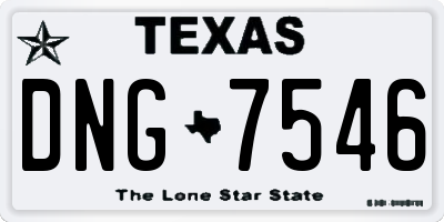 TX license plate DNG7546