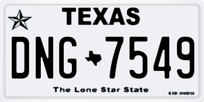 TX license plate DNG7549