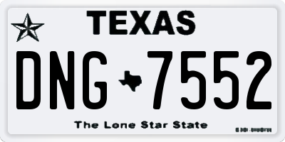 TX license plate DNG7552