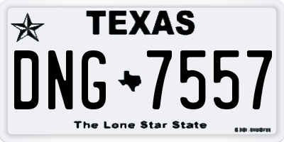 TX license plate DNG7557