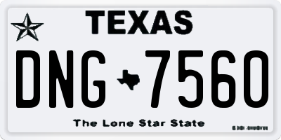 TX license plate DNG7560