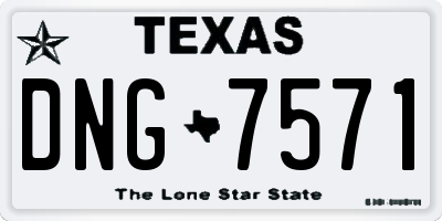TX license plate DNG7571