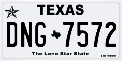 TX license plate DNG7572