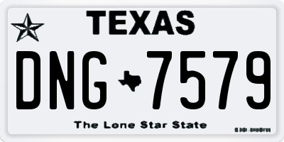 TX license plate DNG7579