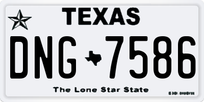 TX license plate DNG7586