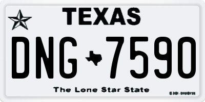 TX license plate DNG7590