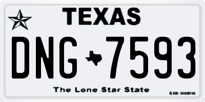 TX license plate DNG7593