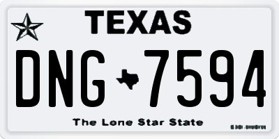 TX license plate DNG7594
