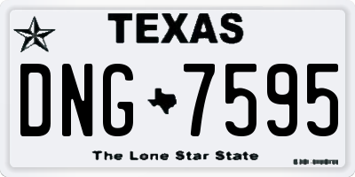 TX license plate DNG7595