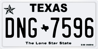 TX license plate DNG7596
