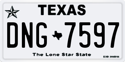 TX license plate DNG7597
