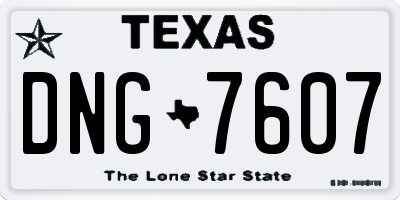 TX license plate DNG7607