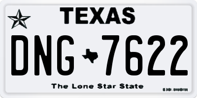 TX license plate DNG7622