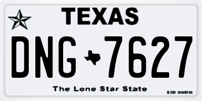 TX license plate DNG7627