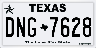 TX license plate DNG7628