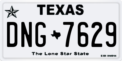 TX license plate DNG7629