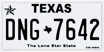 TX license plate DNG7642